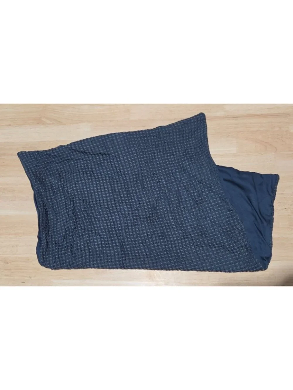Casaluna Waffle Textured 100% Lyocell Dark Mineral Blue Standard Pillow Sham